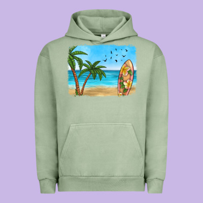 Beach Background Urban Hoodie Designed By Hra Design Shop
