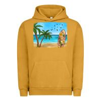 Pigment Peanut Butter beach background Urban Hoodie - HRA Design Shop