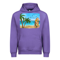 Tulip beach background Urban Hoodie - HRA Design Shop