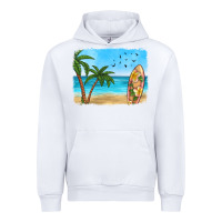 White beach background Urban Hoodie - HRA Design Shop