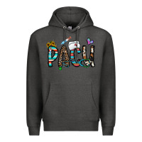 Charcoal Heather pacu Premium Hoodie - CowhideDigitalArt