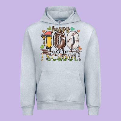 Happy 100 Day Of School American Football Baseball Urban Hoodie Designed By Racoondesign