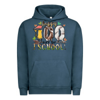 Pigment Midnight Navy happy 100 day of school american football baseball Urban Hoodie - RacoonDesign