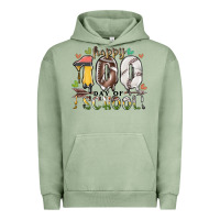 Pigment Oil Green happy 100 day of school american football baseball Urban Hoodie - RacoonDesign