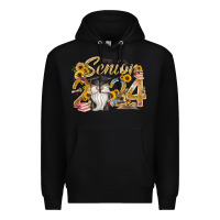 Black senior 2024 Premium Hoodie - RacoonDesign