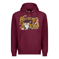 Burgundy senior 2024 Premium Hoodie - RacoonDesign