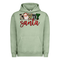 Pigment Oil Green howdy santa Urban Hoodie - FaDigitalArtStudio