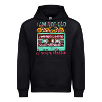 Black i am not old i am a classic sunflower floral casse Urban Hoodie - FaDigitalArtStudio