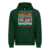Forest Green i am not old i am a classic sunflower floral casse Urban Hoodie - FaDigitalArtStudio