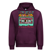 Mauve Wine i am not old i am a classic sunflower floral casse Urban Hoodie - FaDigitalArtStudio