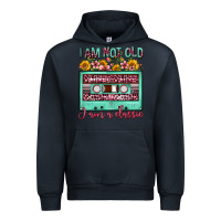 Navy i am not old i am a classic sunflower floral casse Urban Hoodie - FaDigitalArtStudio