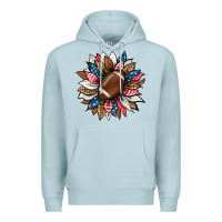 Blue Mist american football sunflower Premium Hoodie - HRA Design Shop