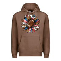 Chestnut american football sunflower Premium Hoodie - HRA Design Shop