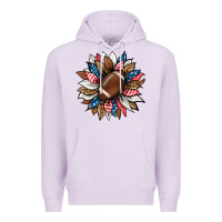 Lilac american football sunflower Premium Hoodie - HRA Design Shop