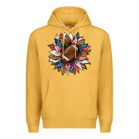 Mustard american football sunflower Premium Hoodie - HRA Design Shop