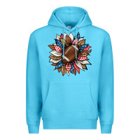 Ocean Blue american football sunflower Premium Hoodie - HRA Design Shop