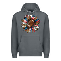 Rock american football sunflower Premium Hoodie - HRA Design Shop