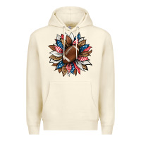 Sandshell american football sunflower Premium Hoodie - HRA Design Shop
