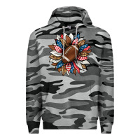 Slate Camo american football sunflower Premium Hoodie - HRA Design Shop