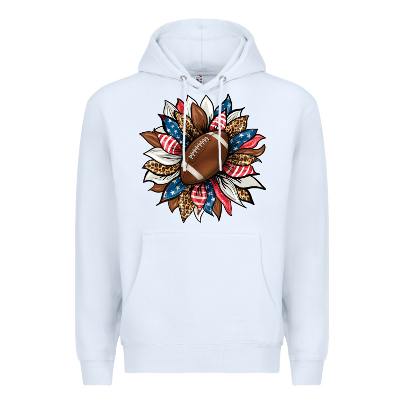 American Football Sunflower Premium Hoodie by HRA Design Shop | Teevron