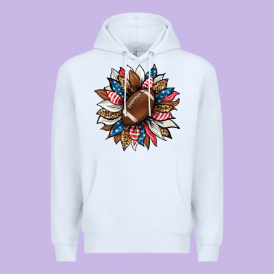 American Football Sunflower Premium Hoodie Designed By Hra Design Shop