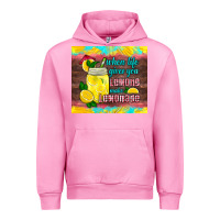Fuchsia Pink when life gives you lemons make lemonade Urban Hoodie - HRA Design Shop