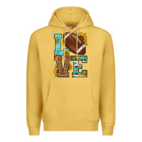 Antique Gold western love american football Premium Hoodie - HRA Design Shop