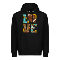 Black western love american football Premium Hoodie - HRA Design Shop