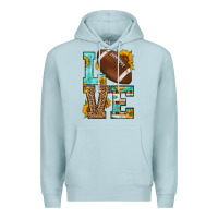 Blue Mist western love american football Premium Hoodie - HRA Design Shop