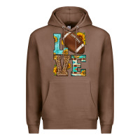 Chestnut western love american football Premium Hoodie - HRA Design Shop