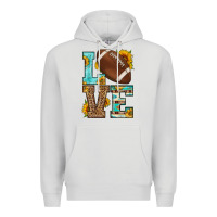 Dove Grey western love american football Premium Hoodie - HRA Design Shop