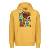 Mustard western love american football Premium Hoodie - HRA Design Shop