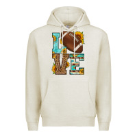 Oatmeal Heather western love american football Premium Hoodie - HRA Design Shop