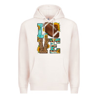 Pale Pink western love american football Premium Hoodie - HRA Design Shop