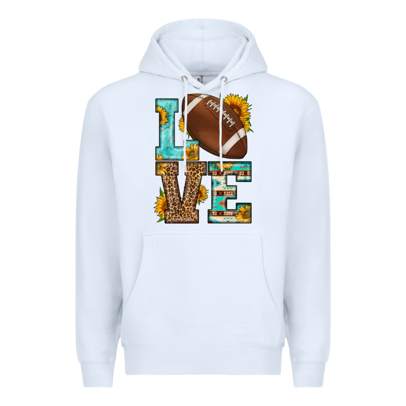 Western Love American Football Premium Hoodie by HRA Design Shop | Teevron