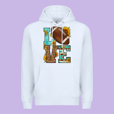 Western Love American Football Premium Hoodie Designed By Hra Design Shop