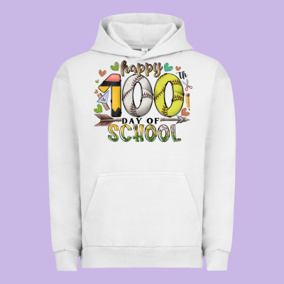 Happy 100 Day Of School Urban Hoodie Designed By Racoondesign