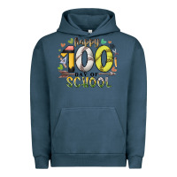 Pigment Midnight Navy happy 100 day of school Urban Hoodie - RacoonDesign
