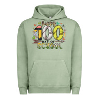 Pigment Oil Green happy 100 day of school Urban Hoodie - RacoonDesign