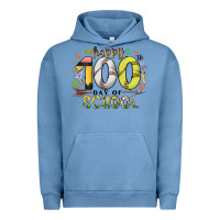 Pigment Pebble Blue happy 100 day of school Urban Hoodie - RacoonDesign
