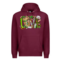 Burgundy St Patricks love nurse Premium Hoodie - RacoonDesign