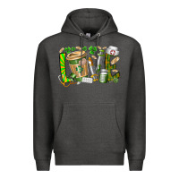 Charcoal Heather St Patricks love nurse Premium Hoodie - RacoonDesign