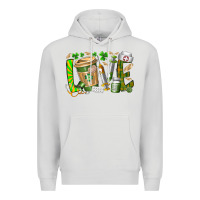 Dove Grey St Patricks love nurse Premium Hoodie - RacoonDesign