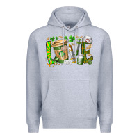 Heather Grey St Patricks love nurse Premium Hoodie - RacoonDesign