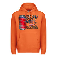 Carrot red white  boozed Premium Hoodie - CowhideDigitalArt
