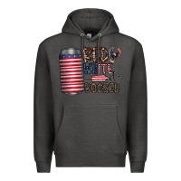 Charcoal Heather red white  boozed Premium Hoodie - CowhideDigitalArt
