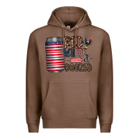 Chestnut red white  boozed Premium Hoodie - CowhideDigitalArt