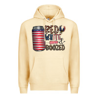 Pina Colada red white  boozed Premium Hoodie - CowhideDigitalArt