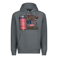 Rock red white  boozed Premium Hoodie - CowhideDigitalArt