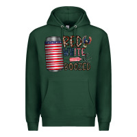 Sports Green red white  boozed Premium Hoodie - CowhideDigitalArt